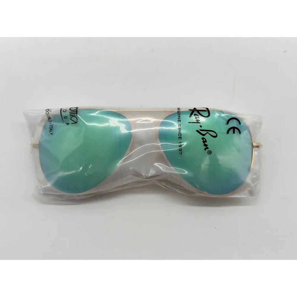 Ray-Ban Aviator Sunglasses RB3026 Gold Frame Green Mirror Flash‎ 62/14 Lenses